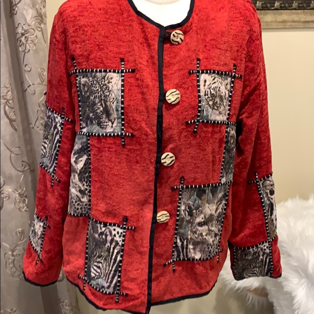 Allure Animal / Safari print embroidery jacket